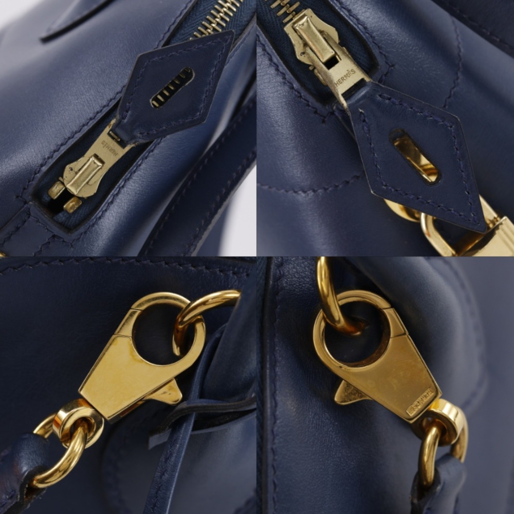 Hermes Bolide 31 Handbag, 2-Way Shoulder Bag x Veau Tadelakt Blue Marine, 199... - Picture 11 of 16